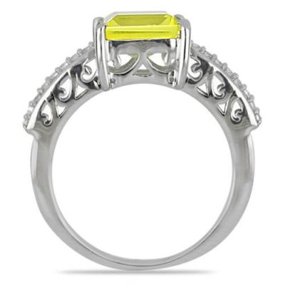BUY 925 SILVER NATURAL LEMON TOPAZ GEMSTONE BIG STONE RING
